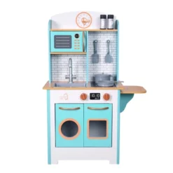 Teamson Kids Little Chef Santos Retro Wooden Kitchen Playset, Aqua/White -Playland Shop GUEST a2ef9331 f5a0 4673 b327 14d9232d6602