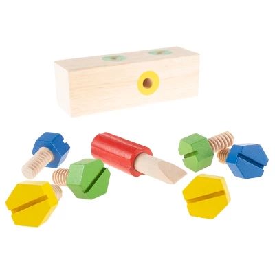 Screw Block Toy- Kids Wooden Manipulative With Screws And Screwdriver-Fun Fine Motor Development Activity For Boys And Girls By Toy Time 5 Screw Block Toy- Kids Wooden Manipulative With Screws And Screwdriver-Fun Fine Motor Development Activity For Boys And Girls By Toy Time - Image 3