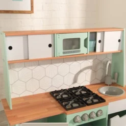 KidKraft McKinney Toddler Mid-Century Modern Play Kitchen -Playland Shop GUEST a58830cf 05d6 4117 979e bcc3cf60c823