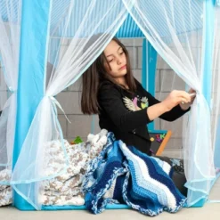 Ningbo Zhongying Leisure Products Blue Hexagon Fantasy Castle Play Tent | 53 X 47 X 55 Inches -Playland Shop GUEST ae3516b8 21e2 4f58 88db e063d82861b7