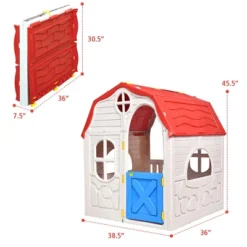 Costway Kids Cottage Playhouse Foldable Plastic Play House Indoor Outdoor Toy Portable 13 Costway Kids Cottage Playhouse Foldable Plastic Play House Indoor Outdoor Toy Portable -Playland Shop GUEST b2991186 1594 47a0 93ce 8fb7624b9e03