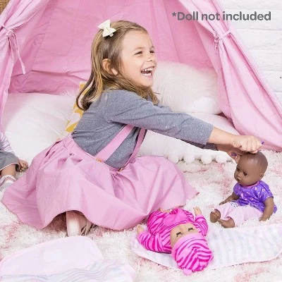 Adora Baby Doll Diaper Bag In Classic Pastel Pink, Diapers Fit 13 Inch Dolls 10 Adora Baby Doll Diaper Bag In Classic Pastel Pink, Diapers Fit 13 Inch Dolls - Image 8