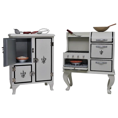 The Queen's Treasures 18 Inch Doll Furniture Vintage Style Ice Box Refrigerator 10 The Queen's Treasures 18 Inch Doll Furniture Vintage Style Ice Box Refrigerator - Image 8