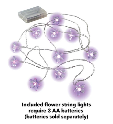 HearthSong Cozy Posy HugglePod HangOut Set With Nylon Hanging Tent, LED Flower Lights And Crescent Stand 7 HearthSong Cozy Posy HugglePod HangOut Set With Nylon Hanging Tent, LED Flower Lights And Crescent Stand - Image 5