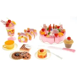 Link Worldwide 75pc Deluxe Birthday Cake Pretend Play Toy Set - Perfect For Girls And Boys - Pink -Playland Shop GUEST c425870b 0162 4b67 9939 77380d6cde33