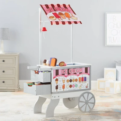 Melissa & Doug Wooden Snacks And Sweets Food Cart - 40+ Play Food Pc, Reversible Awning 10 Melissa & Doug Wooden Snacks And Sweets Food Cart - 40+ Play Food Pc, Reversible Awning - Image 8