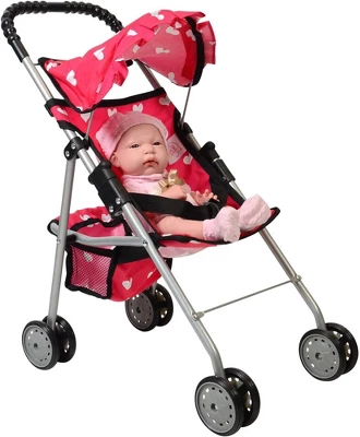 The New York Doll Collection Baby Doll Stroller - My First Toy Stroller For Kids 5 The New York Doll Collection Baby Doll Stroller - My First Toy Stroller For Kids - Image 3