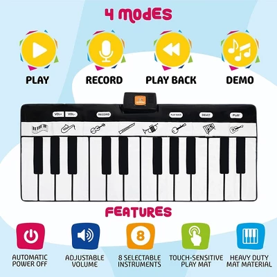 Keyboard Playmat 71" - 24 Keys Piano Play Mat Has Record, Playback, Demo, Play, Adjustable Vol.- Play22Usa 4 Keyboard Playmat 71" - 24 Keys Piano Play Mat Has Record, Playback, Demo, Play, Adjustable Vol.- Play22Usa - Image 2