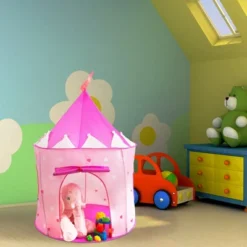 Toy Time Kids' Foldable Popup Princess Castle Play Tent With Carrying Bag - Pink 11 Toy Time Kids' Foldable Popup Princess Castle Play Tent With Carrying Bag - Pink -Playland Shop GUEST c8c3d7b5 9d8b 4fea b185 9556200db82f