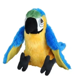 Wild Republic Cuddlekins Mini Blue Yellow Macaw Stuffed Animal, 8 Inches