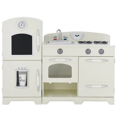 White Wooden Toy Kitchen With Fridge Freezer And Oven By Teamson Kids TD-11413W 12 White Wooden Toy Kitchen With Fridge Freezer And Oven By Teamson Kids TD-11413W - Image 10