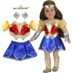 Sophia's - 18" Doll - Super Hero Outfit, Cuffs & Headpiece - Blue