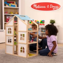 Melissa & Doug Hi-Rise Wooden Dollhouse With Furniture, Garage And Working Elevator -Playland Shop GUEST db599fb6 76ac 4af8 b5d9 318c79c31cc6