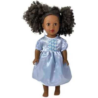 Size 6 Matching Girl And Doll Blue Satin Nightgown 3 Size 6 Matching Girl And Doll Blue Satin Nightgown