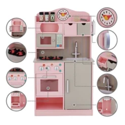 Teamson Kids Little Chef Florence Classic Play Kitchen Pink / Grey TD-11708P -Playland Shop GUEST dfd56ba9 9d74 466a 9788 814feef77be8