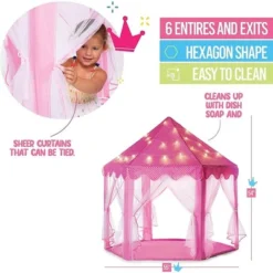 Large Playhouse Tent - Princess Castle Pink With Star Lights And Carry Bag - Play22USA 15 Large Playhouse Tent - Princess Castle Pink With Star Lights And Carry Bag - Play22USA -Playland Shop GUEST e6837a75 ef5f 48f9 ae59 393994ae7f30