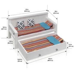 Sofa/Daybed With Trundle For 18" Dolls - White/Multi 17 Sofa/Daybed With Trundle For 18" Dolls - White/Multi -Playland Shop GUEST e7c8bfca 56be 4b6a 8a92 f7c055588558