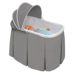 Badger Basket Cuddles Rocking Doll Bassinet - Gray/White -Playland Shop GUEST e9caab94 1c7a 431d 84d0 e5b7e48c6657
