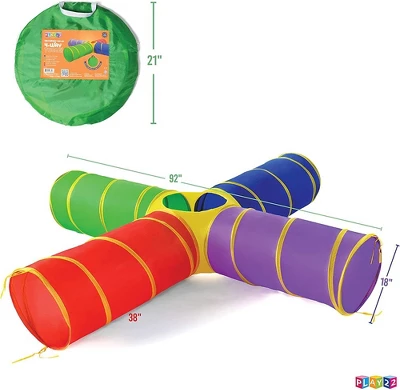 4-Way Play Tunnel For Kids To Crawl Through 8 Feet Foldable Into A Carrying Bag - Play22USA 4 4-Way Play Tunnel For Kids To Crawl Through 8 Feet Foldable Into A Carrying Bag - Play22USA - Image 2