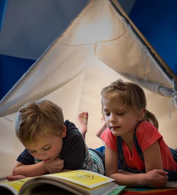 HearthSong - 4' Light-Up Fabric Play Tent With Sewn-in Floor 5 HearthSong - 4' Light-Up Fabric Play Tent With Sewn-in Floor - Image 3