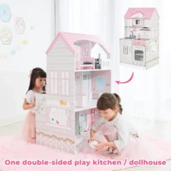 Teamson Kids 'Wonderland' Children's 2 In 1 Doll House & Play Kitchen TD-12515P -Playland Shop GUEST f536ee3b cc81 40e5 8fb6 67fca811e89f