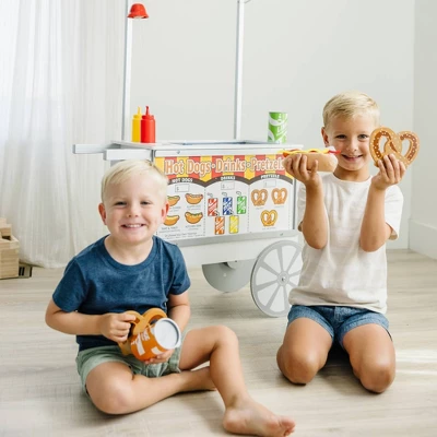 Melissa & Doug Wooden Snacks And Sweets Food Cart - 40+ Play Food Pc, Reversible Awning 7 Melissa & Doug Wooden Snacks And Sweets Food Cart - 40+ Play Food Pc, Reversible Awning - Image 5