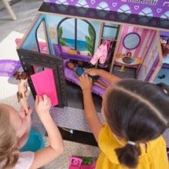 KidKraft 2-in-1 Wooden Hotel & Waterslide Dollhouse -Playland Shop GUEST fba21ce5 1873 4a87 9323 3b29303ebc8e