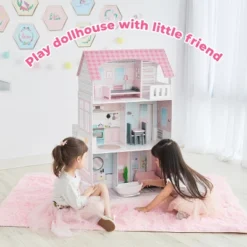 Teamson Kids 'Wonderland' Children's 2 In 1 Doll House & Play Kitchen TD-12515P -Playland Shop GUEST fe3a37f1 2d00 4e57 a0dc f4bb8c22d866